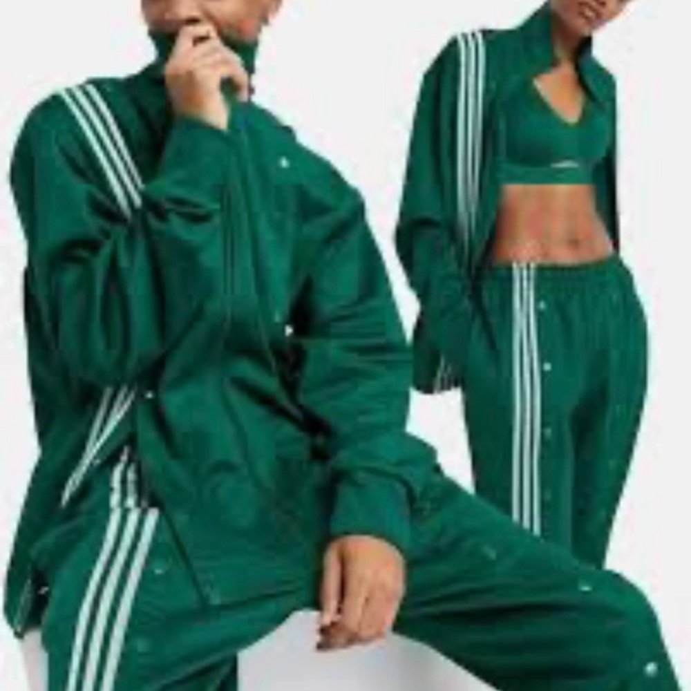 Adidas × IVY PARK Gender Neutral Oversized Track Jacket Green Fit Men L Women XL